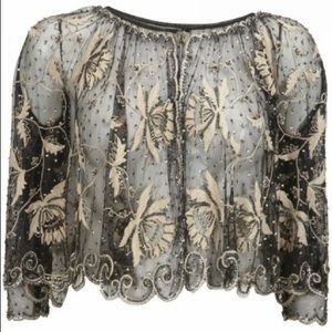 COPY - TOPSHOPXKATE MOSS Embroidered Sequined Cape/jacket